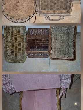 Baskets bundle of 6 different sizes  types. ONLY$6. Get while shipping is low